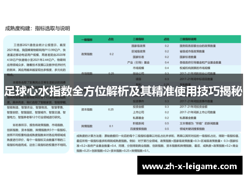 足球心水指数全方位解析及其精准使用技巧揭秘